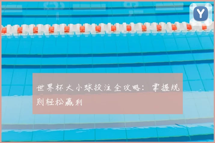 世界杯大小球投注全攻略:掌握规则轻松赢利