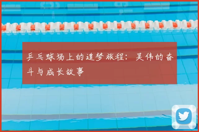 乒乓球场上的追梦旅程:吴伟的奋斗与成长故事